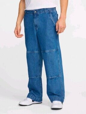 Nike SB XL Blue Loose Double Knee Skateboarding Jeans